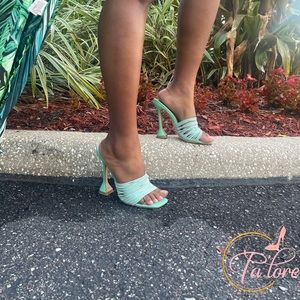 Mint Mule Heels